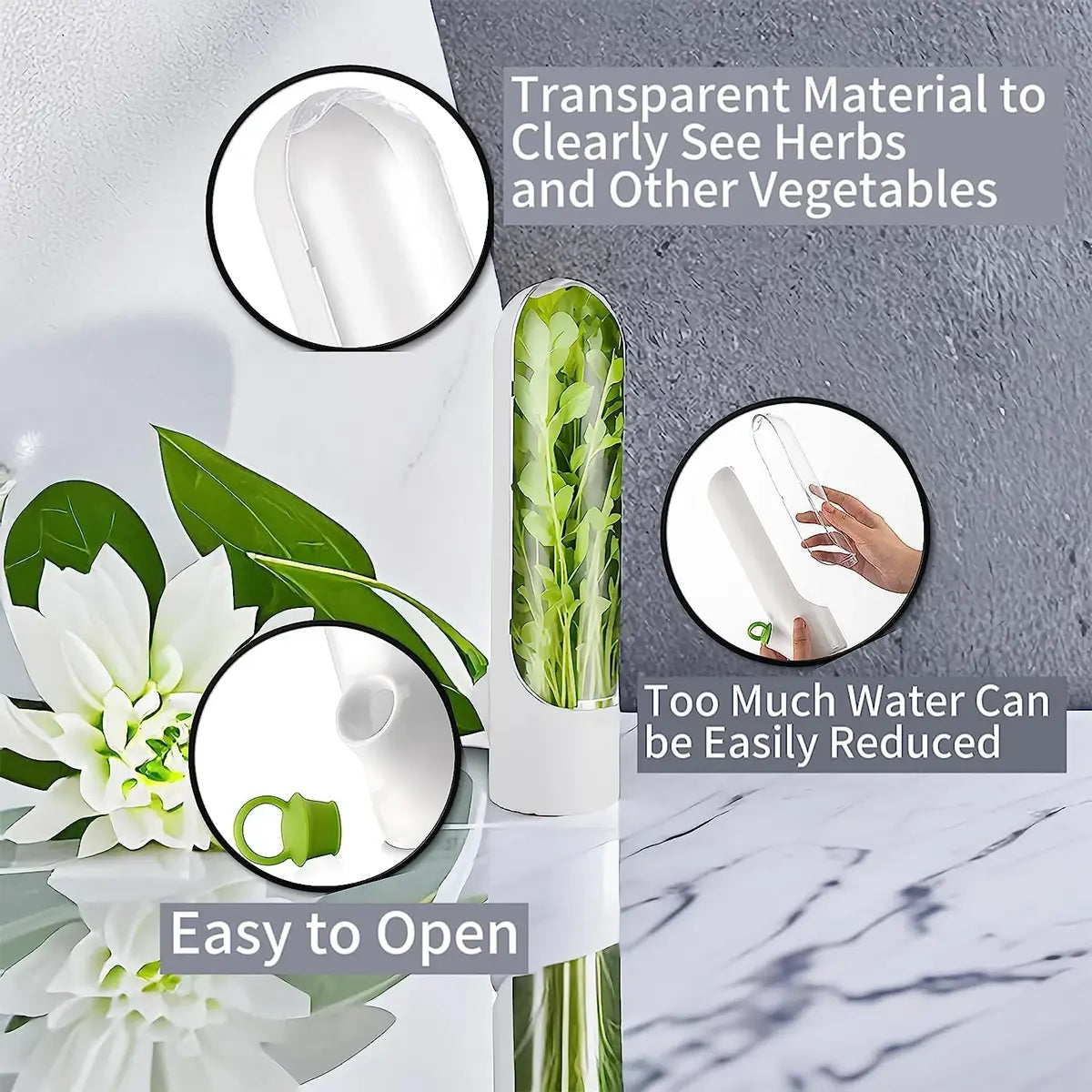 Herb Saver: Freshness Container For Kitchen