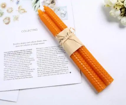 2pcs Nordic Beeswax Candles: Natural Handmade Home Decor