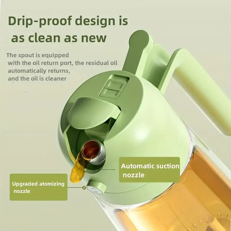 Leakproof Dual-Purpose Glass Oil Spray Bottle for Kitchen